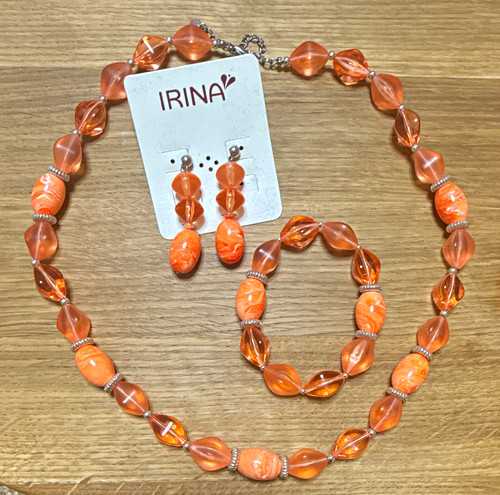 Irina schmuckset orange - schmuckset,