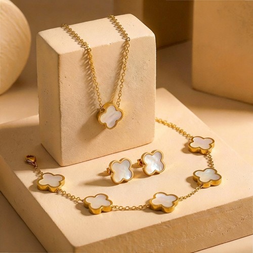 Schmuckset kleeblatt aus - kleeblatt,
