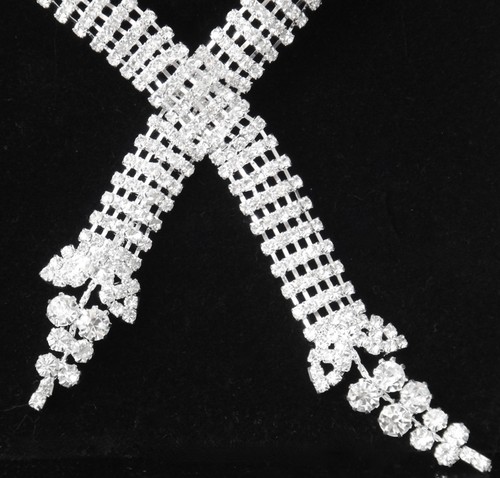 Halskette silber strass - halskette,
