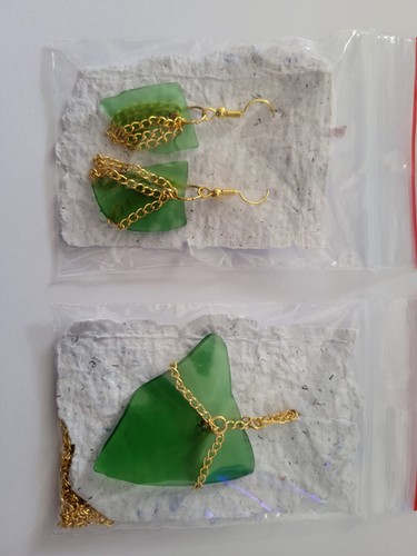 Schmuckset seeglas kette - kette, &