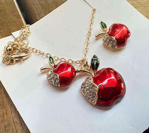 Schmuckset apfel obst - schmuckset,
