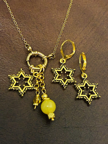 Schmuck set goldfarben gelb - goldfarben,