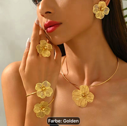 Ooq schmuckset vergoldet - schmuckset,