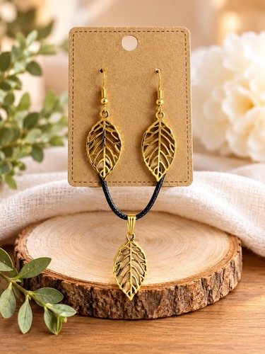 Herbst set ohrring kette - &,