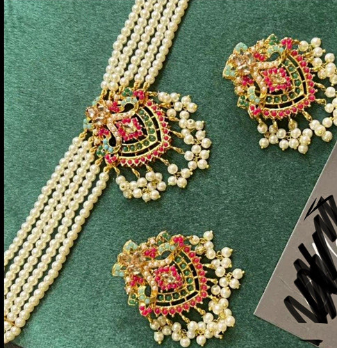 Bollywood schmuckset perlen - ,