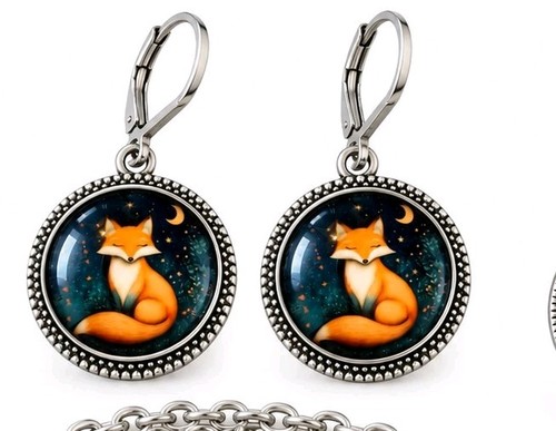 Ohrringe fuchs motiv - ohrringe,, fuchs-motiv