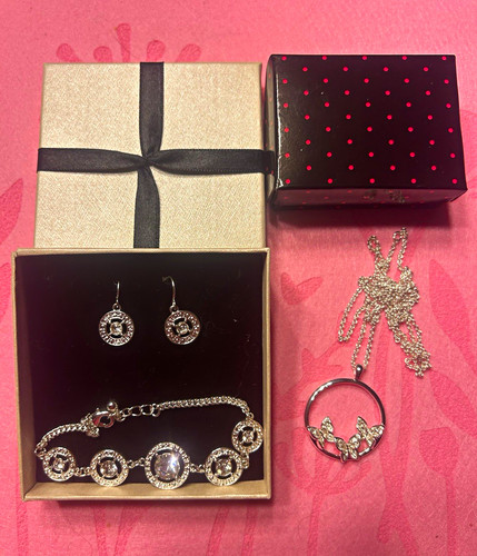 Schmuckset silberfarben mit