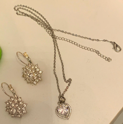Schmuckset silberfarben