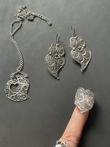 Filigranes silber schmuckset - filigranes, silber-schmuckset