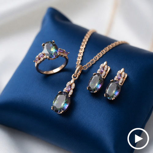Zirkon schmuck set - schmuck,