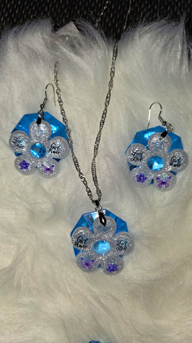 Schmuck set blumen aus - schmuck,