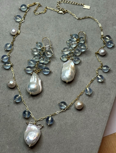 Set kette ohrringe - set, anhänger