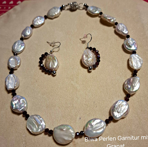 Schmuckset biwa barockperlen - schmuckset, biwa-barockperlen