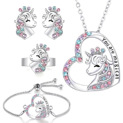 Einhorn schmuckset für - einhorn,