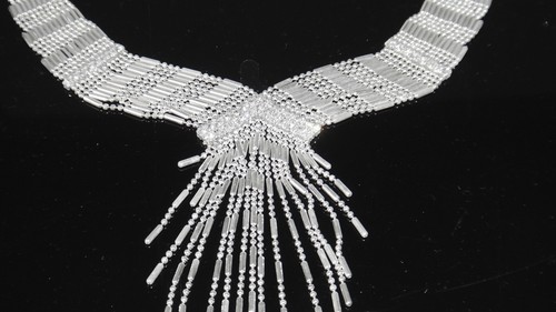 Halskette silber strass - halskette,