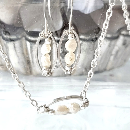 Schmuck set zarte reiskorn - schmuck,