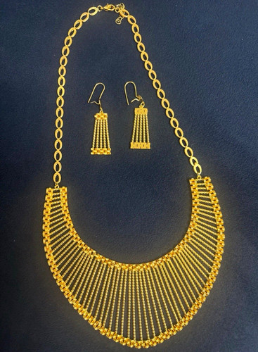 Goldfarbenes schmuckset aus - schmuckset,