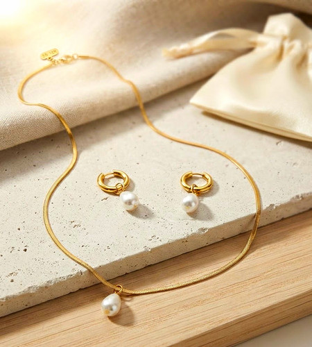 Schmuckset goldfarben metall - goldfarben,